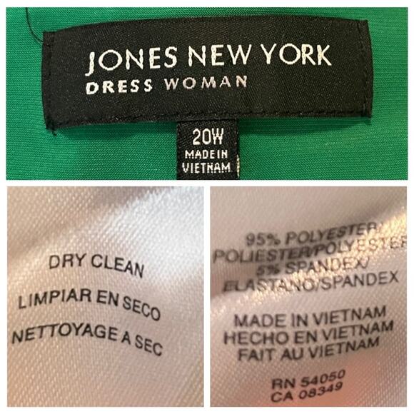 Jones New York Midi Dress Surplice Top A-line Cap Sleeves Women’s Plus Size 20W - Picture 12 of 13